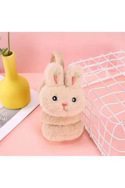 SHEKER HOME Rabbit Plush Cold Protection Children's Earmuff - Beige