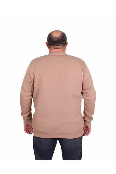 Starbattal Ανδρικό μεγάλο μέγεθος Crew Neck 3ip Sweat Black 24202 S. BROWN
