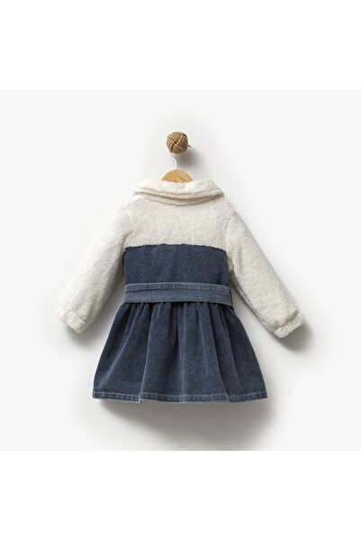 NoraKids Kız Çocuk Welsoft Kumaş ve Kot Elbise