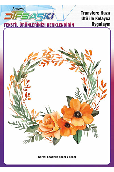 F17 Ajans Ütü ile Yapışan Supla Tekstil Transfer Dtf Baskı