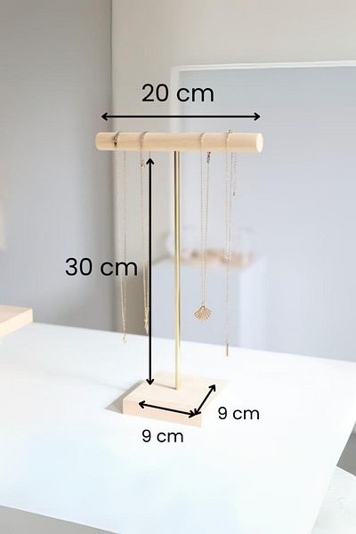 ostende Single Jewelry Organizer Necklace Hanger Wooden Jewelry Stand Bracelet Accessory Organizer Makeup Stand