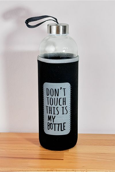 Mutfak Köşesi Healthy Glass Water Bottle 1000 Ml Water Bottle, 1lt Sports Water Bottle with Case