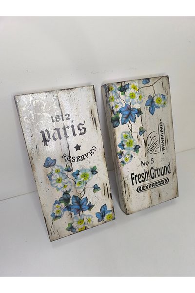 IremTasarimAtolyesi 2-Piece Table Wooden Board Wall Decoration Product