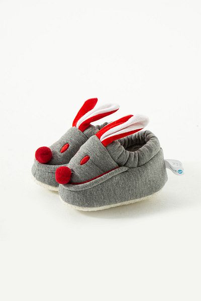 yummy kids Comfortable Baby Booties with Anti-Slip Sole and Elastic Rabbit Figure