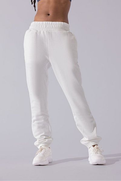 FUNSTYLE Pantaloni de trening din bumbac alb de iarnă pentru femei