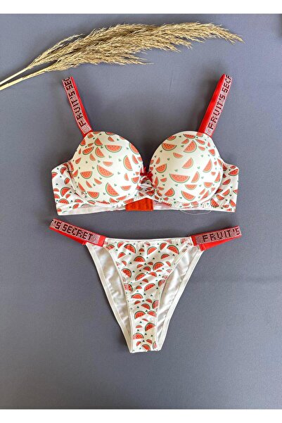 MODA Watermelon Patterned Pad Bra Set