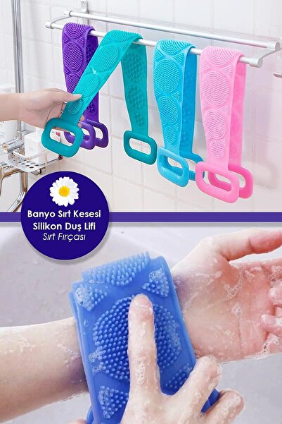 MasterCar Çift Taraflı Çok Amaçlı Silikon Banyo Sırt Kesesi Çift Taraflı Silikon Duş Banyo Lifi Fırçası