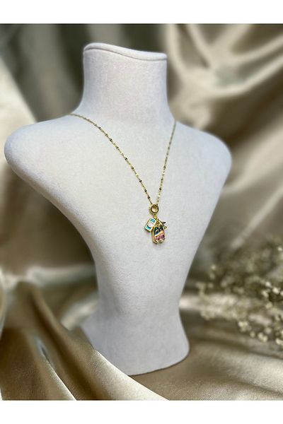 Store 316L Travel Gold Color Steel Necklace