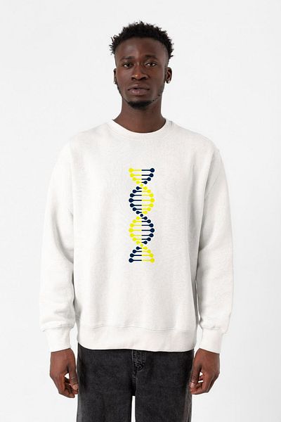 Tshirthane Κίτρινο Navy Blue Dna Λευκό Ανδρικό φούτερ 2ip
