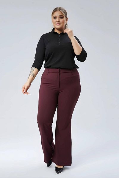 Hanezza Nou! ! Pantaloni spanioli pentru femei Sarap Color Plus Size |   Potrivire elegantă și confortabilă
