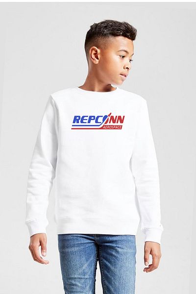 Tshirthane Детски суичър Fallout Repconn Aerospace 2ip в бял цвят