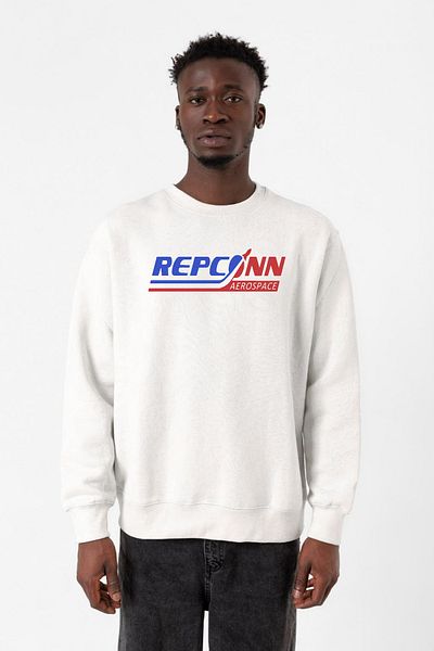 Tshirthane Hanorac pentru bărbați Fallout Repconn Aerospace alb cu 2 fire