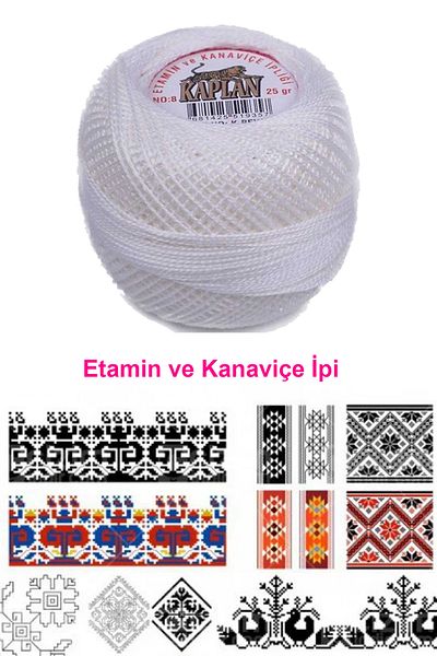 Kaplan Etamine and Cross Stitch Thread 8 No Code/Colour: K.White - Royaleks