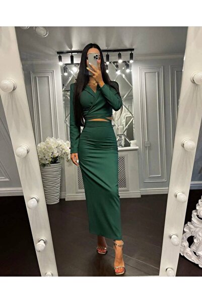 NEW STATION Нов комплект от сако и пола тип молив