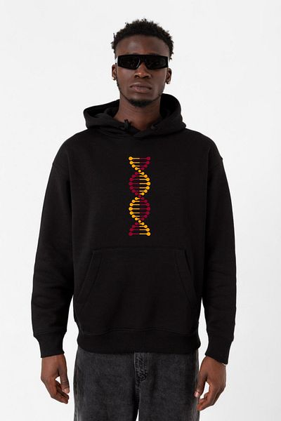 Tshirthane Мъжки суитшърт с качулка 3ip, жълт, червен, черен, Dna