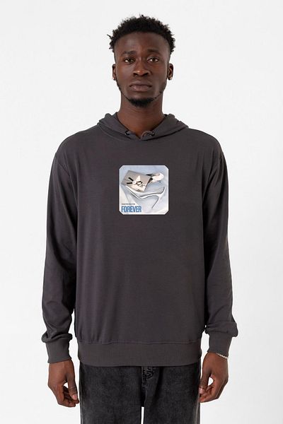 Tshirthane Babymonster Forever Smoked Ανδρικό κουκούλα με 2 κορδόνια