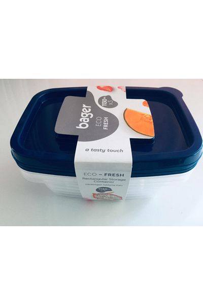Bager Plastik Eco Fresh 3-Piece Storage Container 1130 ml