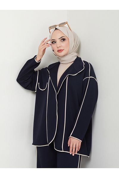 VOLT CLOTHİNG Női Piping Scuba Fabric dzseki nadrágkosztüm