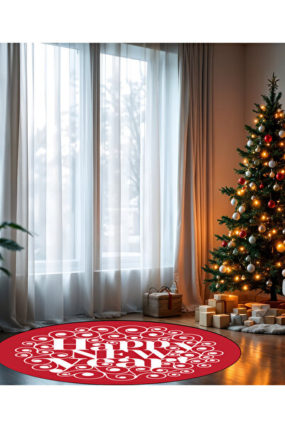 elturcohomecollection Yılbaşı Halısı Yeniyıl Halısı Çam Ağacı Altı Halısı Dij...