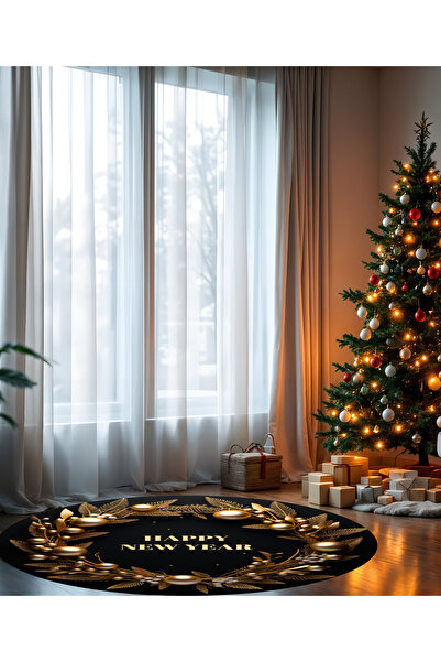 elturcohomecollection Yılbaşı Halısı Yeniyıl Halısı Çam Ağacı Altı Halısı Dij...