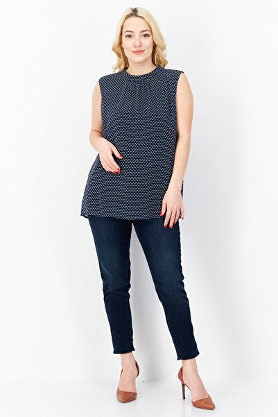 ZERO Women Crew Neck Diamond Pattern Tank Top, Black