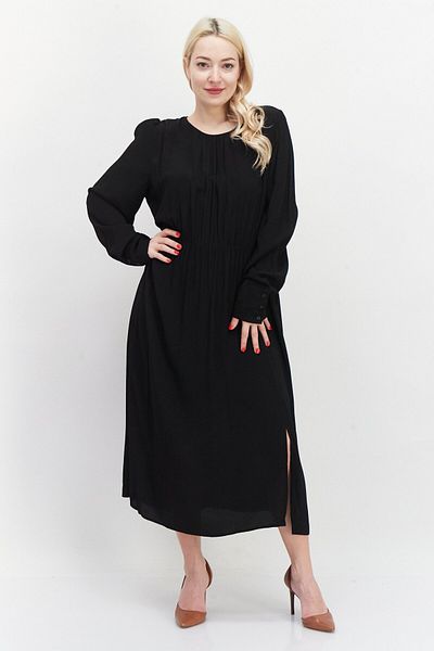 Esprit Women Textured Midi Dress, Black