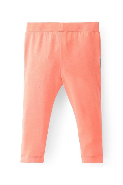 Babyoye Babyoye 100% Cotton Knit Full Length Solid Color Jegging - Orange
