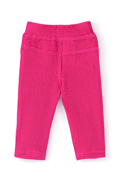 Babyhug Babyhug Cotton Knit Full Length Solid Jeggings - Fuchsia