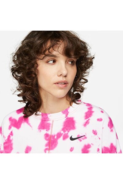 Nike Sportswear Fleece Tie Dye Crew (OVERSİZE) Kadın Sweatshirt-dm6357-621