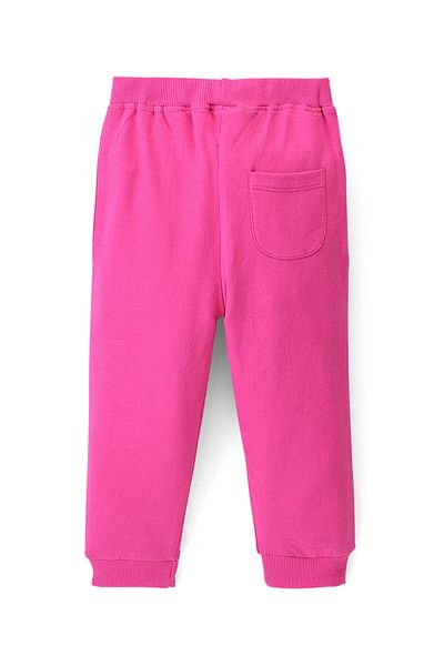 Babyhug Babyhug Cotton Looper Knit Full Length Lounge Pant Text Printed - Pink