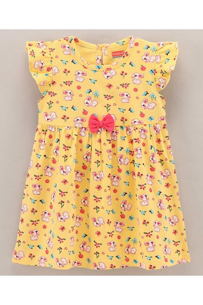 Babyhug Babyhug Frock with Bloomer - Yellow