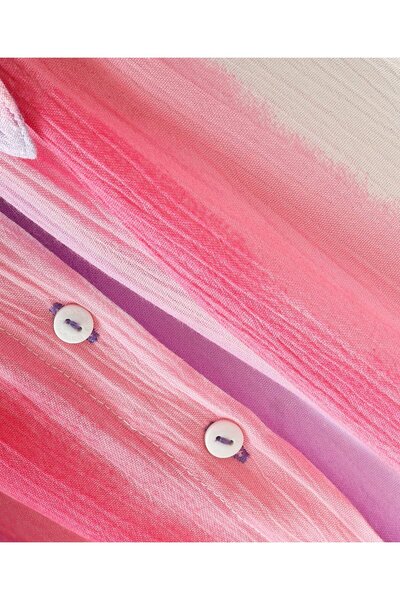 Babyhug Babyhug Cotton Woven Frill Sleeves Frock with Striped Designs - Multicolor