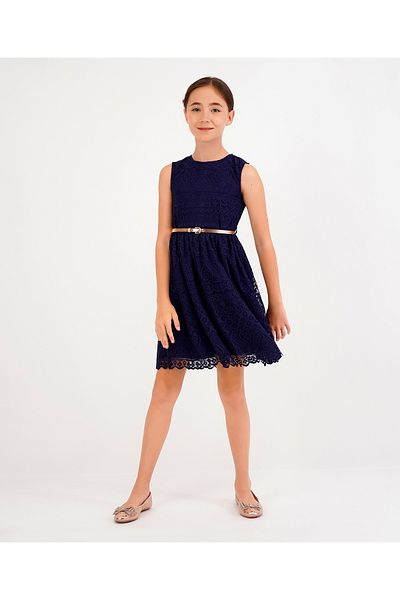 Primo Gino Primo Gino Sleeveless Dress - Navy Blue