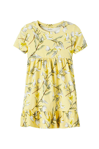 Name it All Over Floral Comfy Fit Dress - Yellow