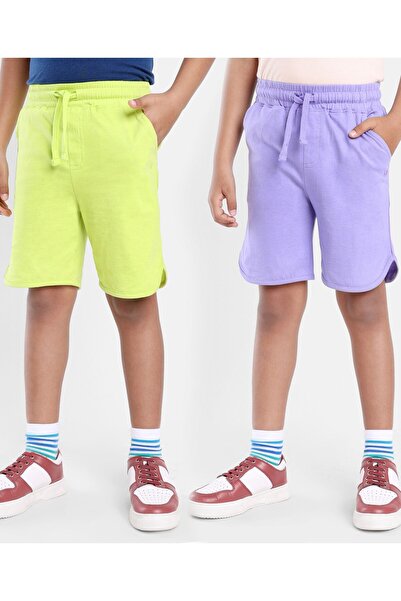 Honeyhap قميص جيرسي برمودا من القطن الفاخر بطول الركبة، عبوة من قطعتين، لون ل...