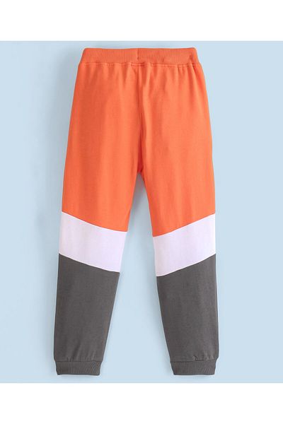 Honeyhap Honeyhap Premium Cotton Looper Text Print Ankle Length Lounge Pant Bio Finish-Coral Rose & Pewter