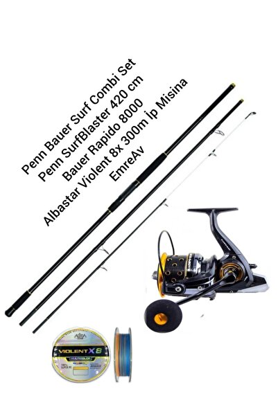 PENN Surfblaster Bauer Efsane Combi 3 Parça Olta Seti 420cm