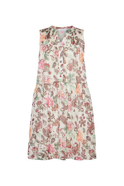 Vero Moda Girl فستان فيرو مودا المزهر - وردي