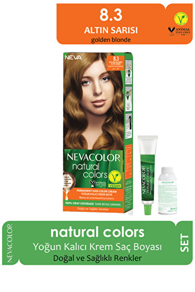 Neva Color Natural Saç Boyası Seti 8.3 Altın Sarısı