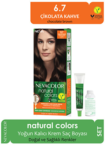 Neva Color Saç Boyası Seti 6.7 Çikolata Kahve 8698636612289