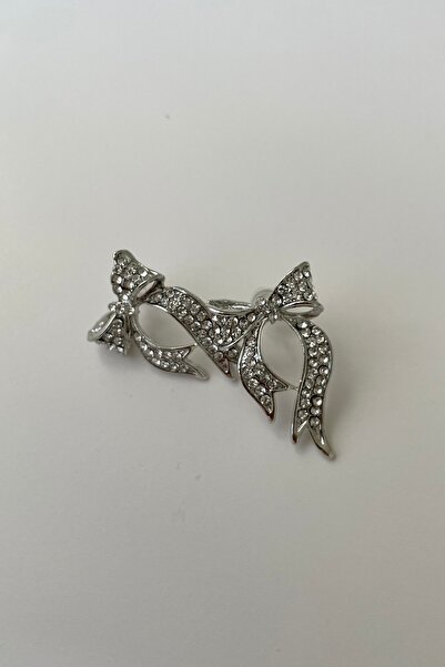 Lavian Accessories Zirkon Taşlı Kıvrımlı Fiyonk Küpe