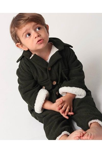 Balerinikizler Baby&Kids Unisex Thick Corduroy Jumpsuit