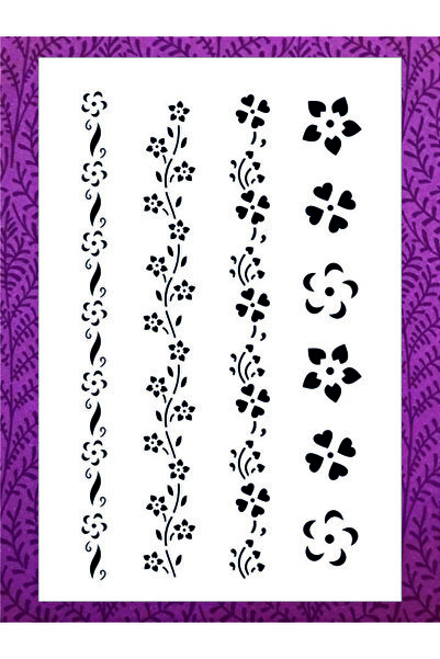 Stencilsarayi STENCİL SARAYİ BOYAMA ŞABLON BORDÜR - 4120 ÖLÇÜ 20X30