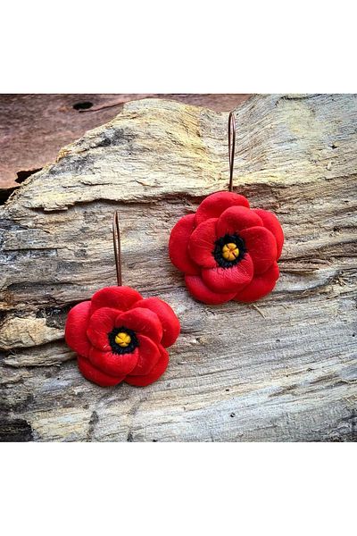 MODA Handmade Copper Wire Winding-Fimo Earrings