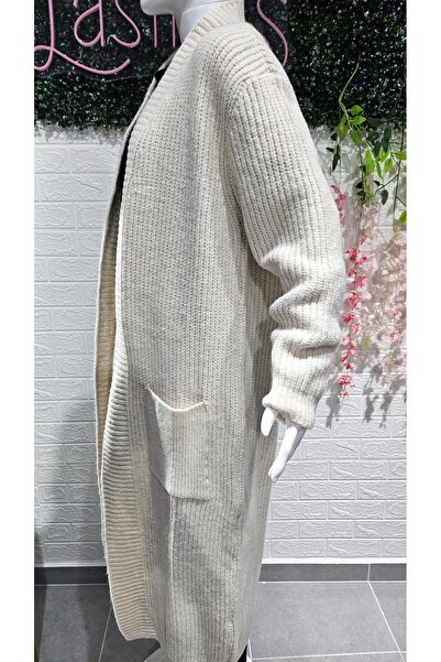 Lasirius Knitwear Long Women's Cardigan - Raster and 3 Yarn Quality