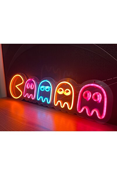 Disa Neon LED Duvar Dekoratif Aydınlatma -Pacman, 40x10cm-