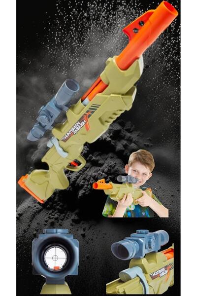A-T AYZE-TRENDY OYUNCAK HUNTSMAN AMBUSH RİFLE TÜFEK 10 ADET SÜNGER DART 19452