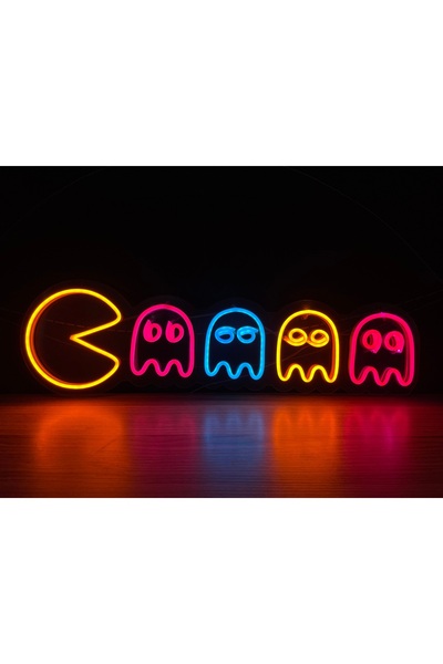 Disa Neon LED Duvar Dekoratif Aydınlatma -Pacman, 40x10cm-