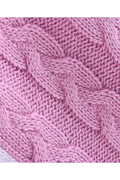 Babyhug Babyhug 100% Acrylic Knit Full Sleeves Sweater with Colour Block Design - White & Purple