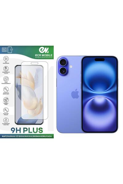 Ecr Mobile Iphone 16 Plus Ekran Koruyucu MAT(Parmak İzi Bırakmayan) Uyumlu Es...
